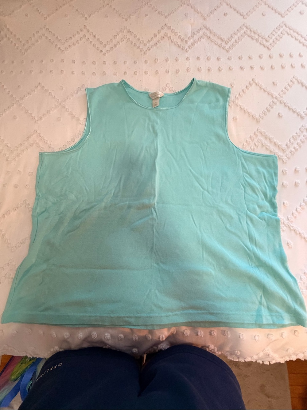 CJ Banks Seafoam Sleeveless Tank Top